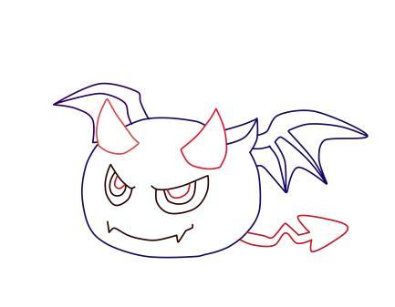 恶魔简笔画手绘小恶魔简笔画
