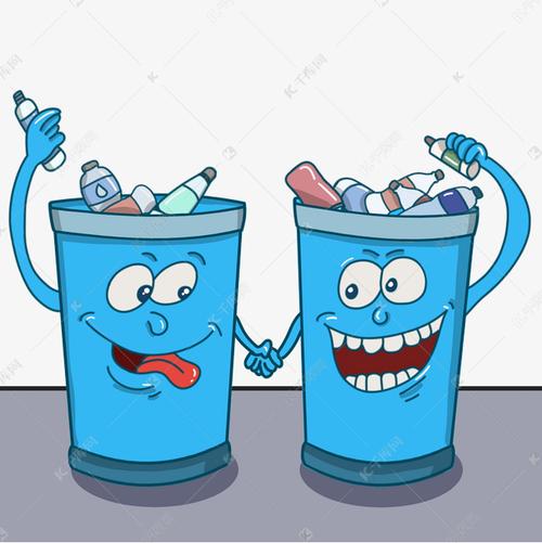 拟人垃圾桶卡通免抠素材图片免费下载-千库网