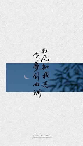 南风知我意  吹梦到西洲
