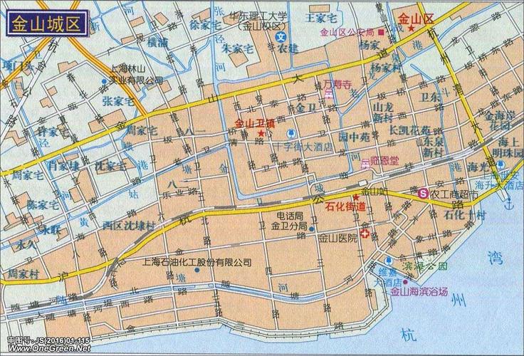 金山城区地图上海地图库