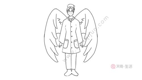 白衣天使简笔画的画法,白衣天使简笔画,白衣天使简笔画的教程