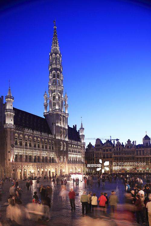 曙暮光,布鲁塞尔大广场,比利时,城市生活,广场