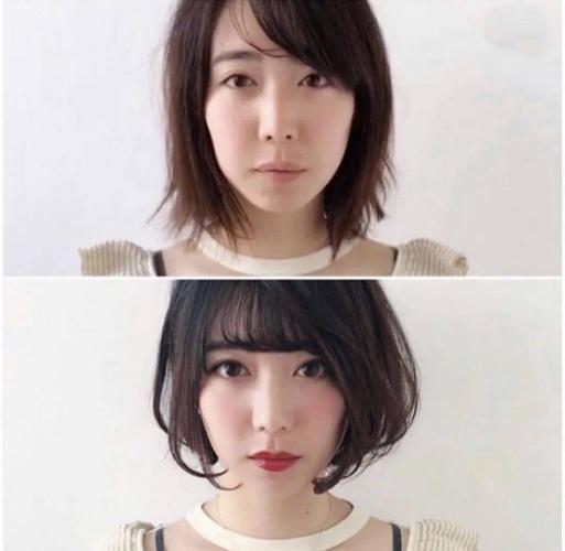 日本素人妹子发型前后大改变真的堪比整容