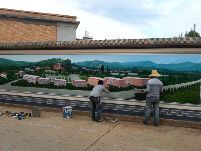 美丽乡村建设彩绘云南美丽乡村建设墙体彩绘手绘壁画墙画设计制作公司