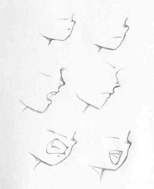 多种造型人物嘴巴画法