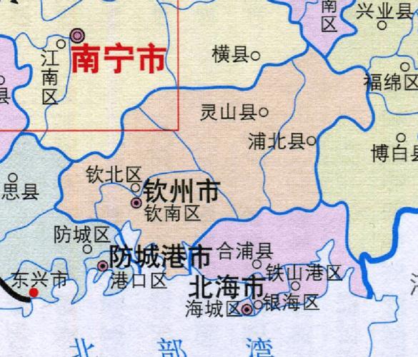 钦州各区县人口一览浦北县684万钦南区6797万