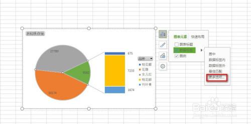 如何在excel中绘制"饼图 柱形图"组合图