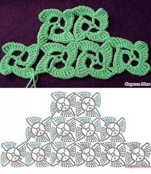 一组钩针花样分享,看看有你喜欢的吗?附图解教程