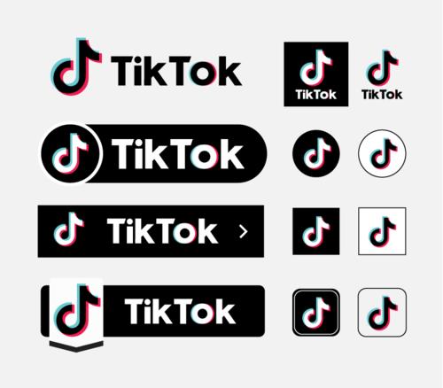 tiktok logo和按钮矢量素材(ai/eps/png)