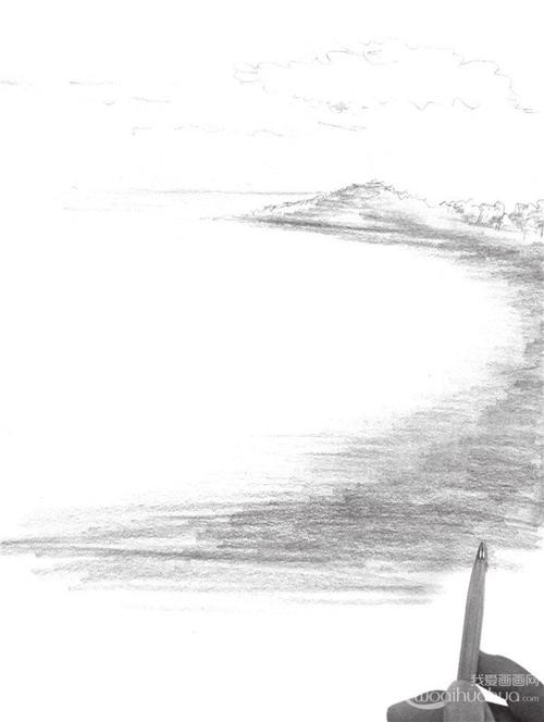 速写大海的绘画步骤(4)