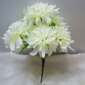 热卖清明仿真假花祭祀用花/大朵15厘米黄色白色祭祖上坟菊花批发