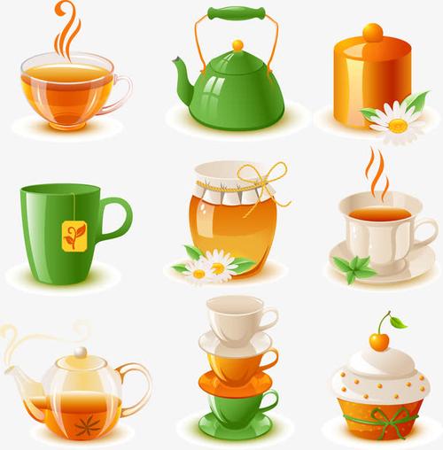 关键词 : 蛋糕,茶,咖啡,茶壶,茶杯