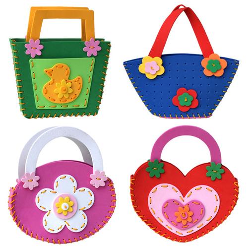 手工创意 diy 手提包动物大包包 eva 海鲸儿童手工制作材料包幼儿园手