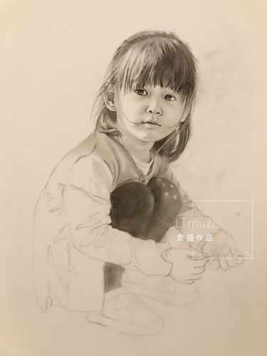 素描小女孩及作画步骤