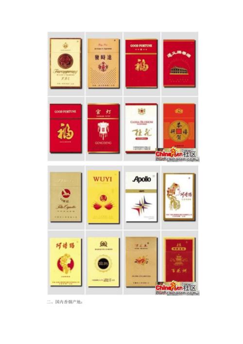 中国香烟品牌大全