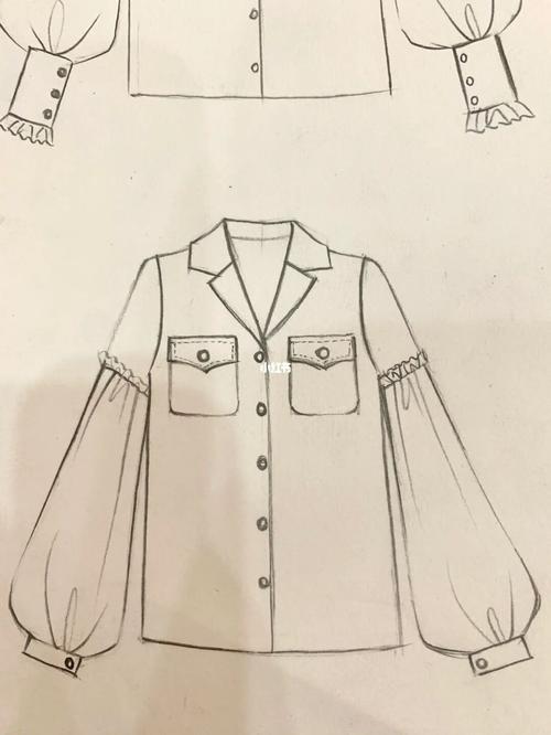 设计日常 | 一些手绘款式图 | 设计感衬衫7315_设计_衬衫_设计感