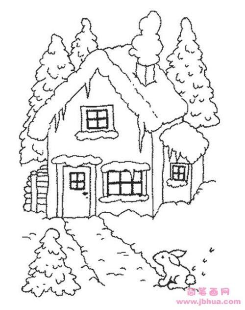 童话房子儿童简笔画