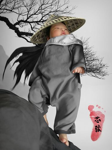 两个月大的宝宝艺术照