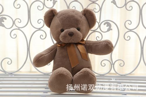 外贸丝带泰迪熊公仔 可爱亲肤胖小熊毛绒玩具布娃娃活动礼品批发