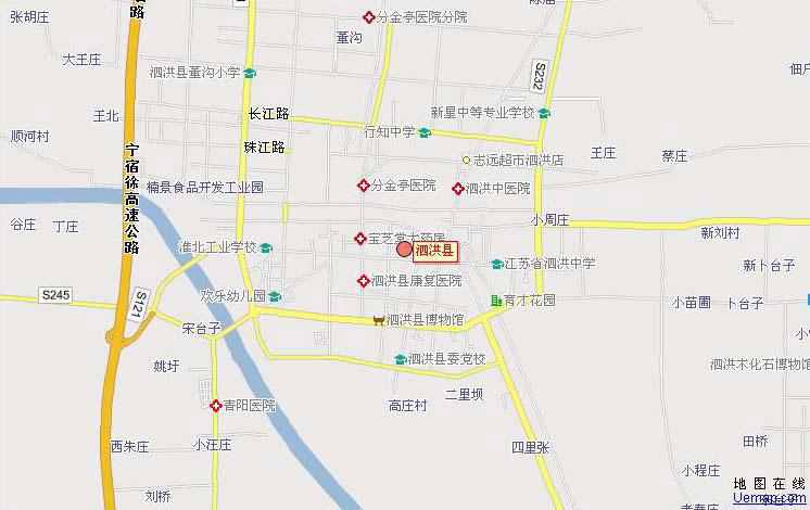 泗洪县.卫星地图_宿迁地图_高清版_下载-政区地图