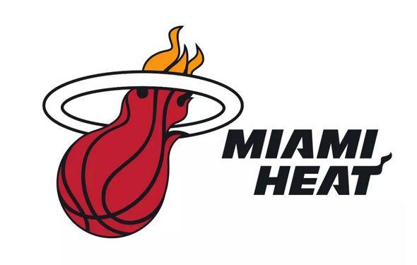 第六名:热火 很漂亮的一个logo.红色和黑色搭在一起很有视觉冲击力.