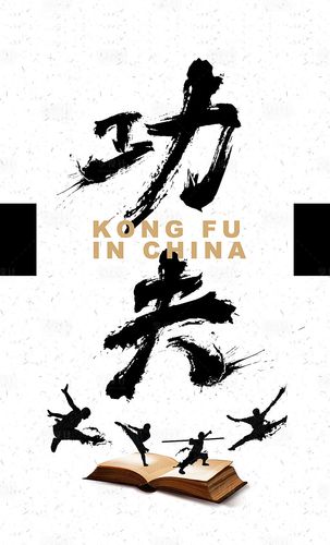 黑白武术功夫毛笔字海报黑色/白色psd广告设计作品-享