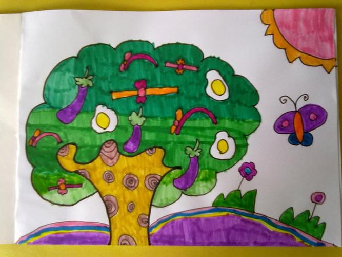 儿童画神奇的树图片(2)