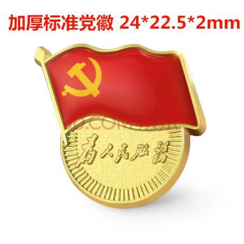 徽章 胸章 党徽 铜蝴蝶扣 扣磁扣 安全扣 全滴塑标准新党徽徽章 加厚