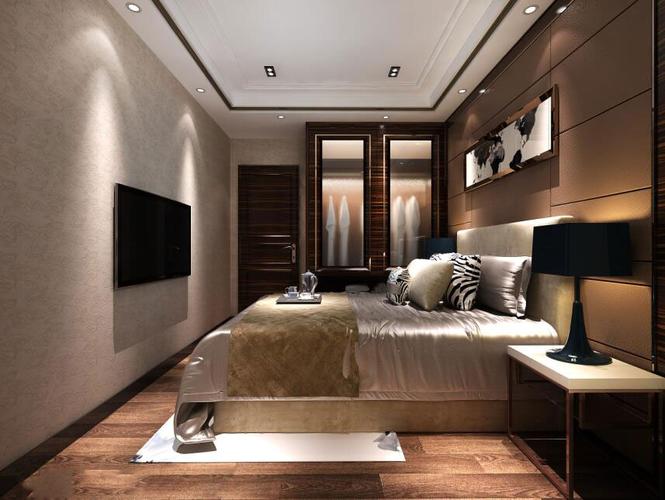 现代卧室吊顶效果图