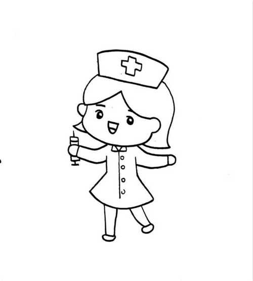 护士简笔画怎么画?