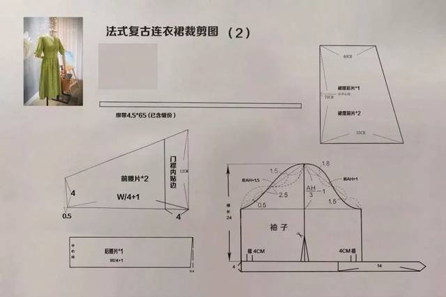教程| 法式复古连衣裙(附裁剪图)