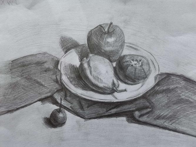 小高初中生素描班——石膏几何体静物(二十)