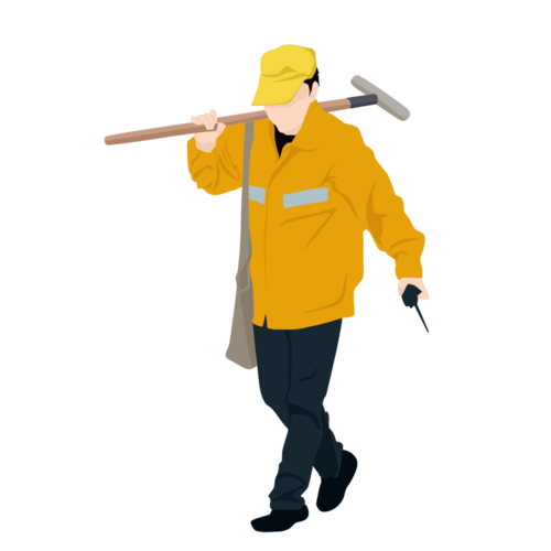 劳动劳动者工人五一节卡通手绘高清矢量