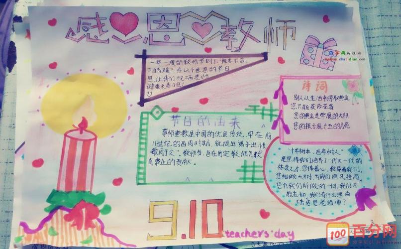 告别老师的手抄报