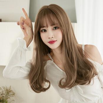 唐妮假发女长发中长发空气刘海卷发长卷发修脸全头套梨花头微卷假发套