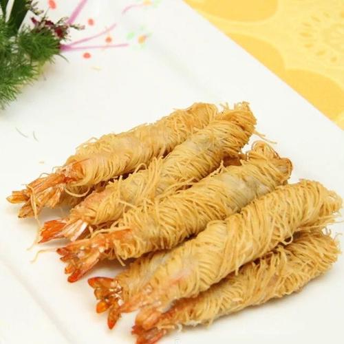 金丝虾卷10支装 餐厅特色小吃 油炸即食黄金面线千丝万缕虾