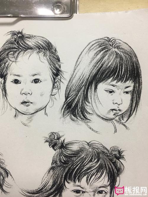 漂亮的速写人物大全,可爱的小孩