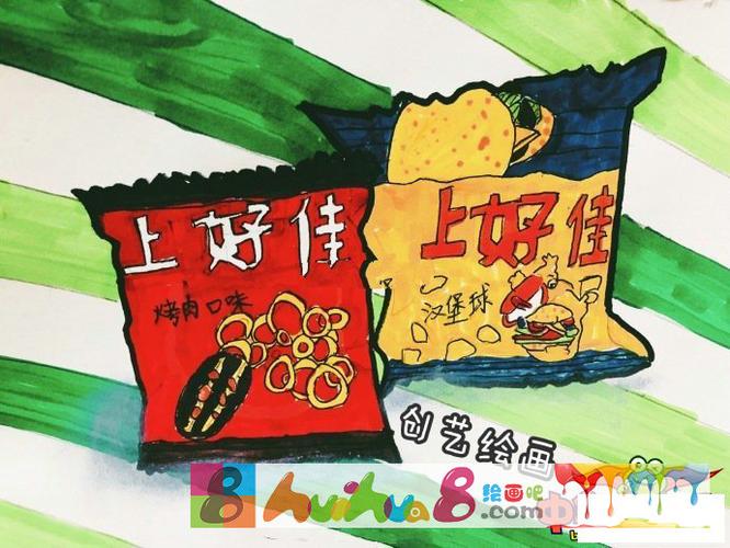 儿童又简单又好看的画,零食大礼包怎么画简笔画教程_绘画吧-画画