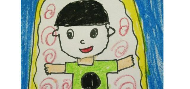 中班勺子里哈哈镜的简笔画