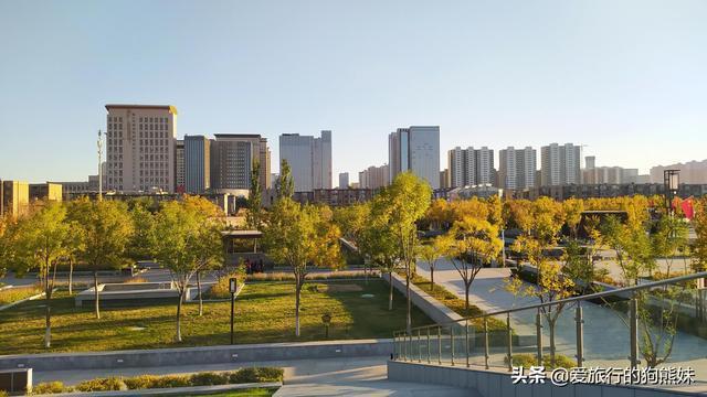 大同市永泰门广场全景实拍山西省最大的综合性城市广场