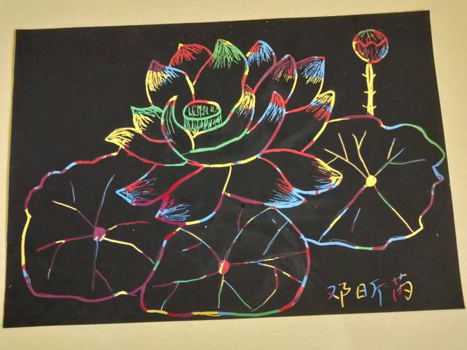 小梵高美术提高班蹈6幅作品【多彩的刮画】指导老师:肖歌,谷丹