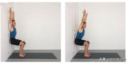 战士2式前脚掌推墙 可以更好的激活腿部肌肉 小腿抵砖,可以帮助膝盖