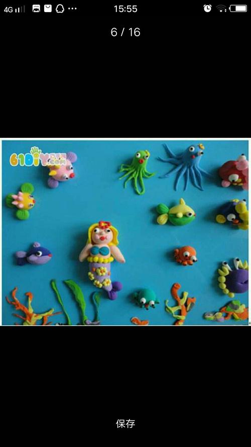 彩虹中班创意彩泥《海里的章鱼》