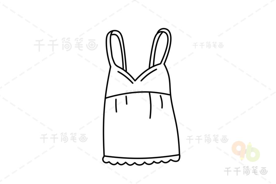 夏天衣服连衣裙简笔画