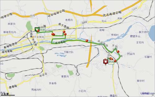 抚顺36路公交线路图