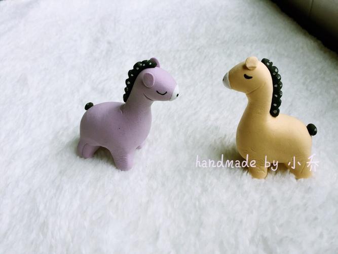 两只小马,治愈系一粘土.@joey粘土手作