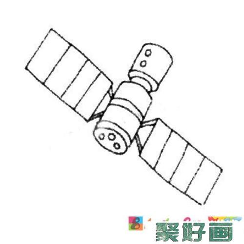 人造卫星简笔画的画法怎么画简笔画教程