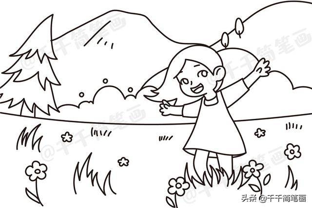 儿童春天风景画大全,好看易画,让孩子更了解大自然