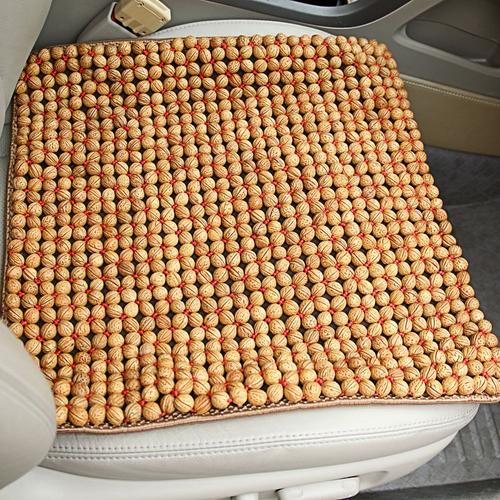 纯天然桃核汽车坐垫木珠子座垫桃胡手工编织按摩养生夏季凉垫方垫
