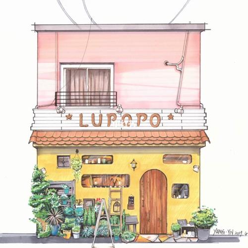 马克笔绘画|咖啡馆临摹_马克笔_咖啡馆_绘画_马克笔临摹_文化_绘画